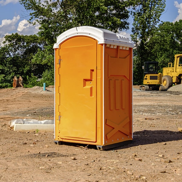 can i customize the exterior of the porta potties with my event logo or branding in Bridgman